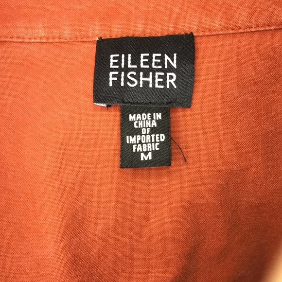 Eileen Fisher Rust Orange Snap Button Jacket M - Picture 4 of 4